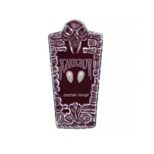 Spirit Halloween Women's White Scarecrow Deluxe Vampire costume teeth Fangs